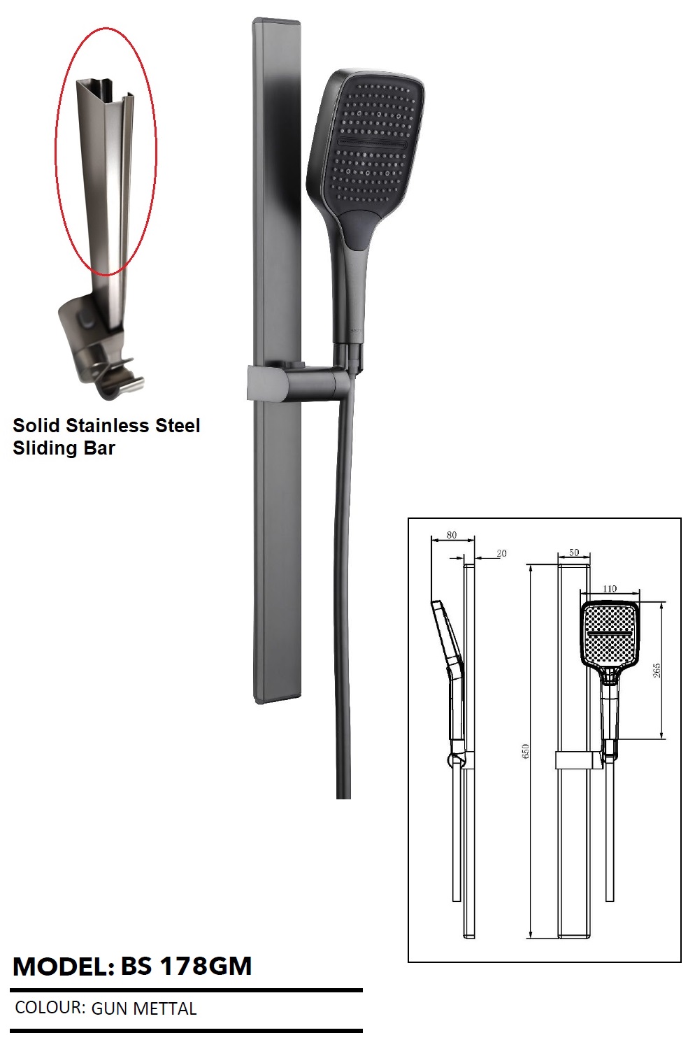 BOSHSINI Shower Set BS-178GM