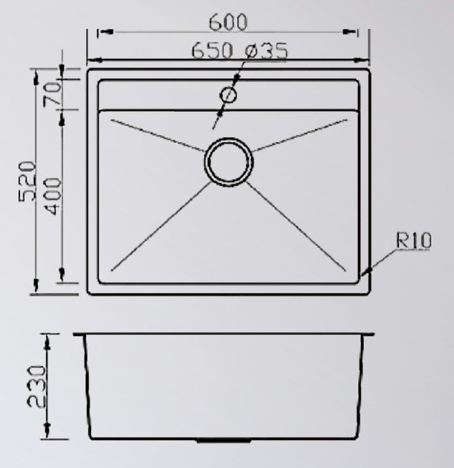 ESFERA Stainless Steel Kitchen Sink EKS-6552 NGM view 3