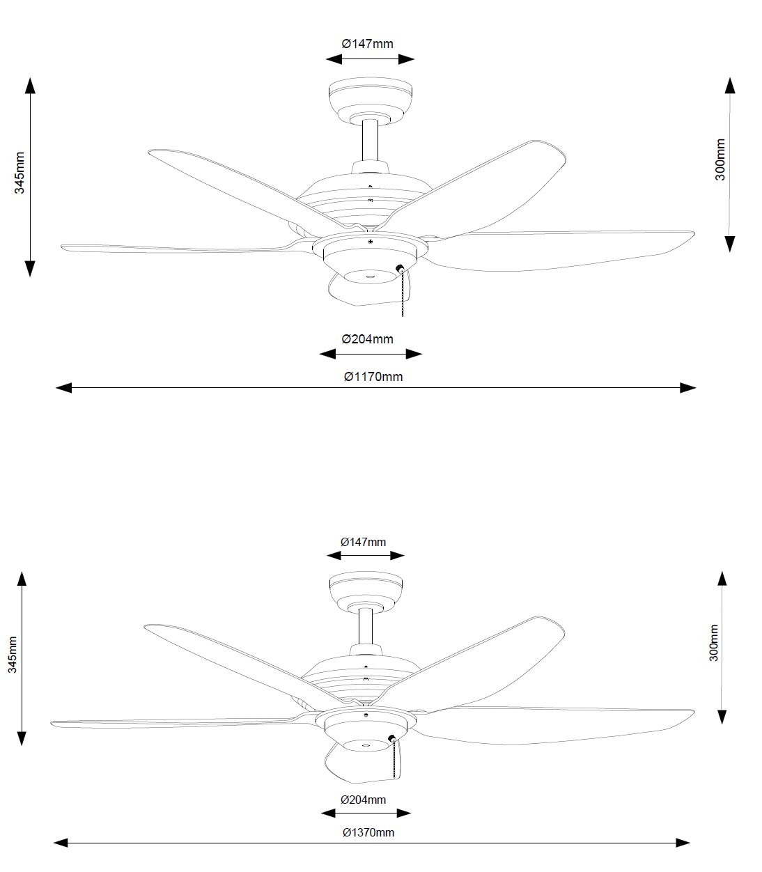 FANCO AIRTRACK PLUS Ceiling Fan 46 & 54 Inch view 5