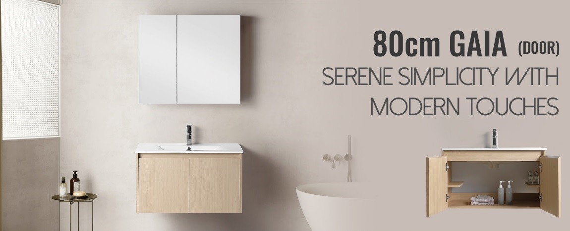 CUBI 800mm PVC Bathroom Vanity Cabinet GAIA 8046201