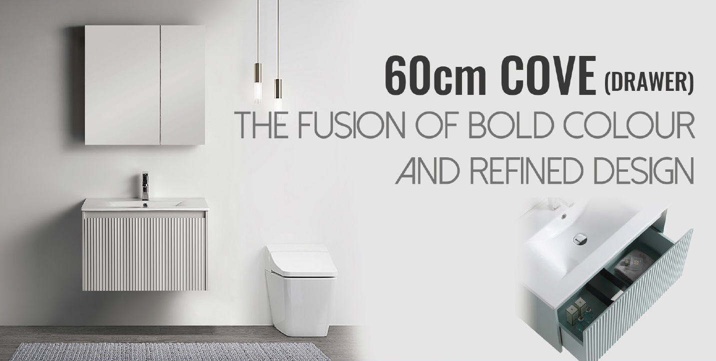 CUBI 600mm PVC Bathroom Drawer Cabinet COVE 6046102