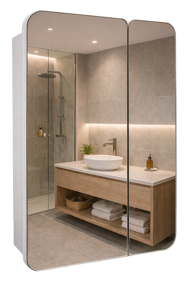 600mm PVC Mirror Cabinet 2006070 view 2