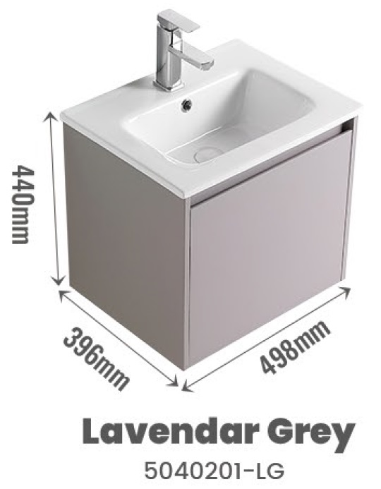 CUBI 500mm PVC Vanity Cabinet GAIA 5040201