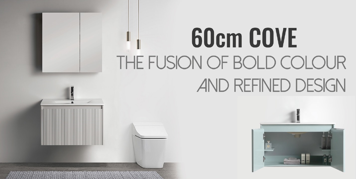 CUBI 600mm PVC Vanity Cabinet COVE 6046101