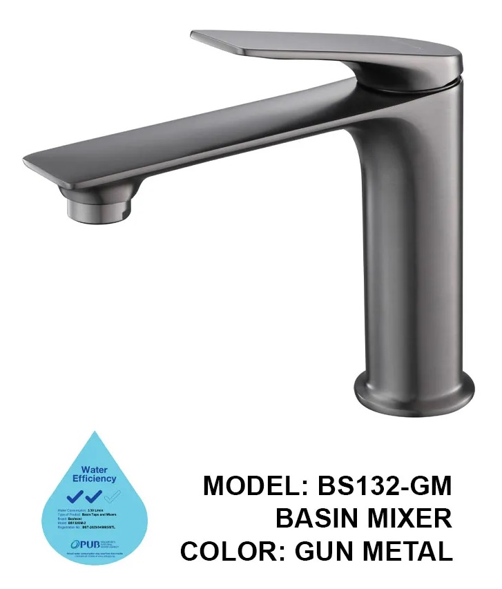 BOSHSINI Stainless Steel Basin Mixer Tap BS-132 GM