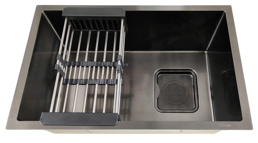 680mm Stainless Steel Kitchen Sink KS-6845LN GM view 2