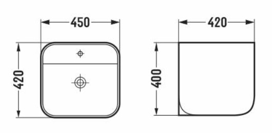 AALTO Wall Hung Wash Basin 8201 view 5
