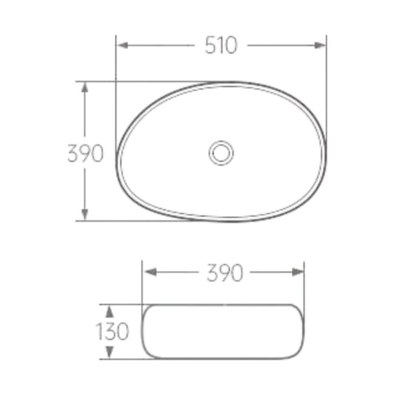 AALTO Counter Top Wash Basin K597 view 4