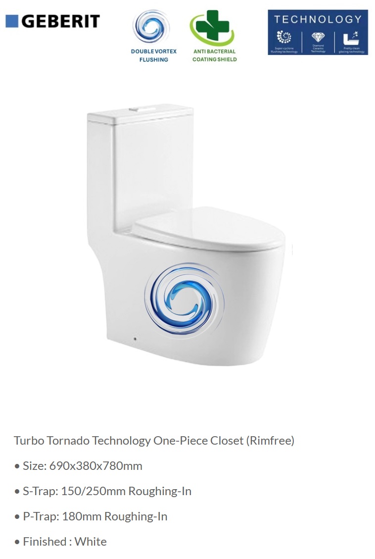 AALTO Turbo Tornado Toilet Bowl AL8040A view 2