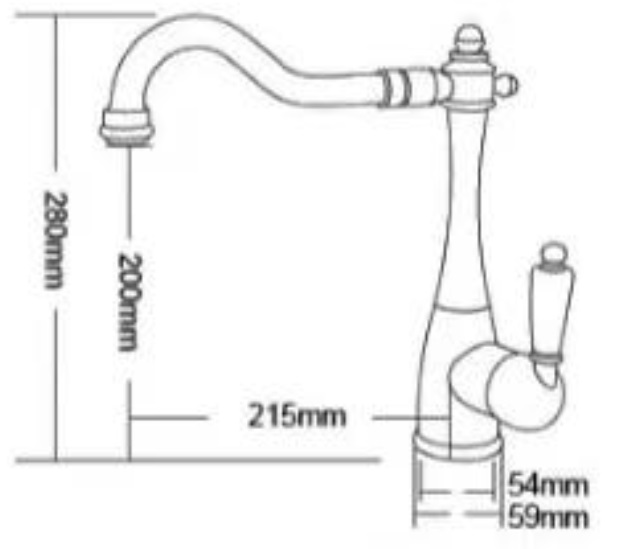 AALTO Kitchen Sink Mixer Tap 3011ORB view 2