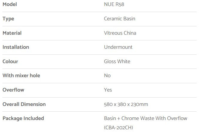 Rubine Undermount Basin NUE R58 view 4