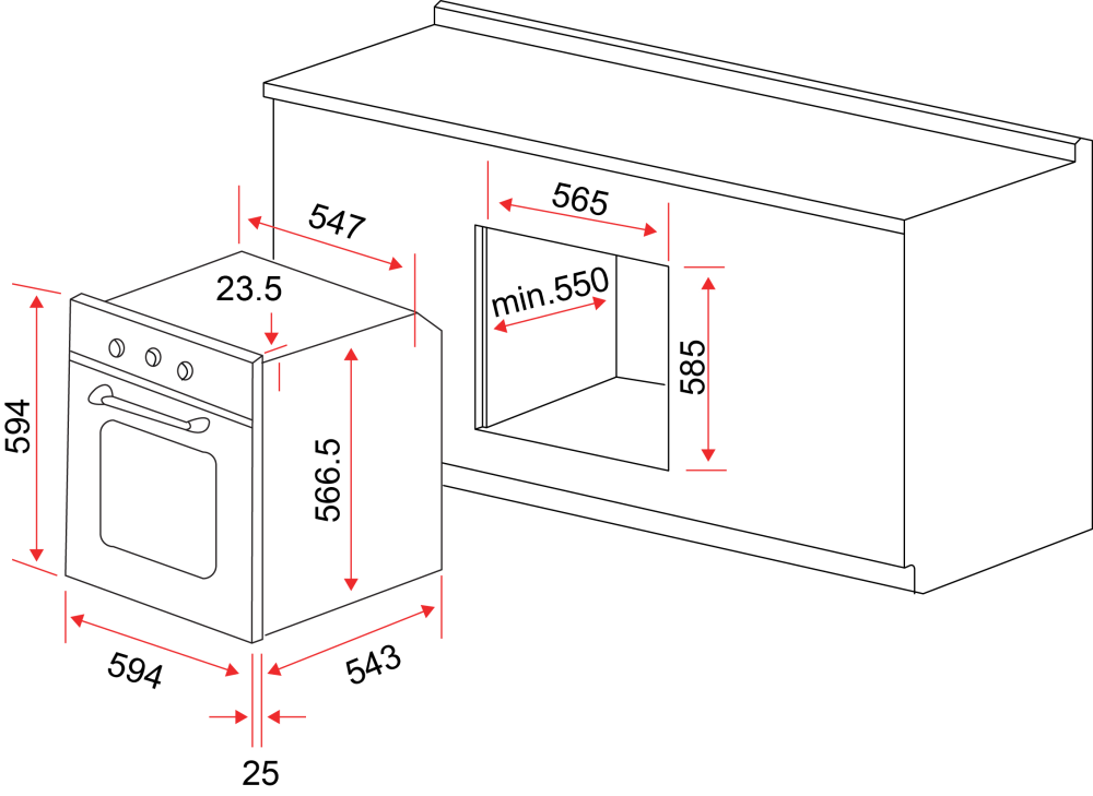 EF  Built-In Oven BO AE 62-A view 5