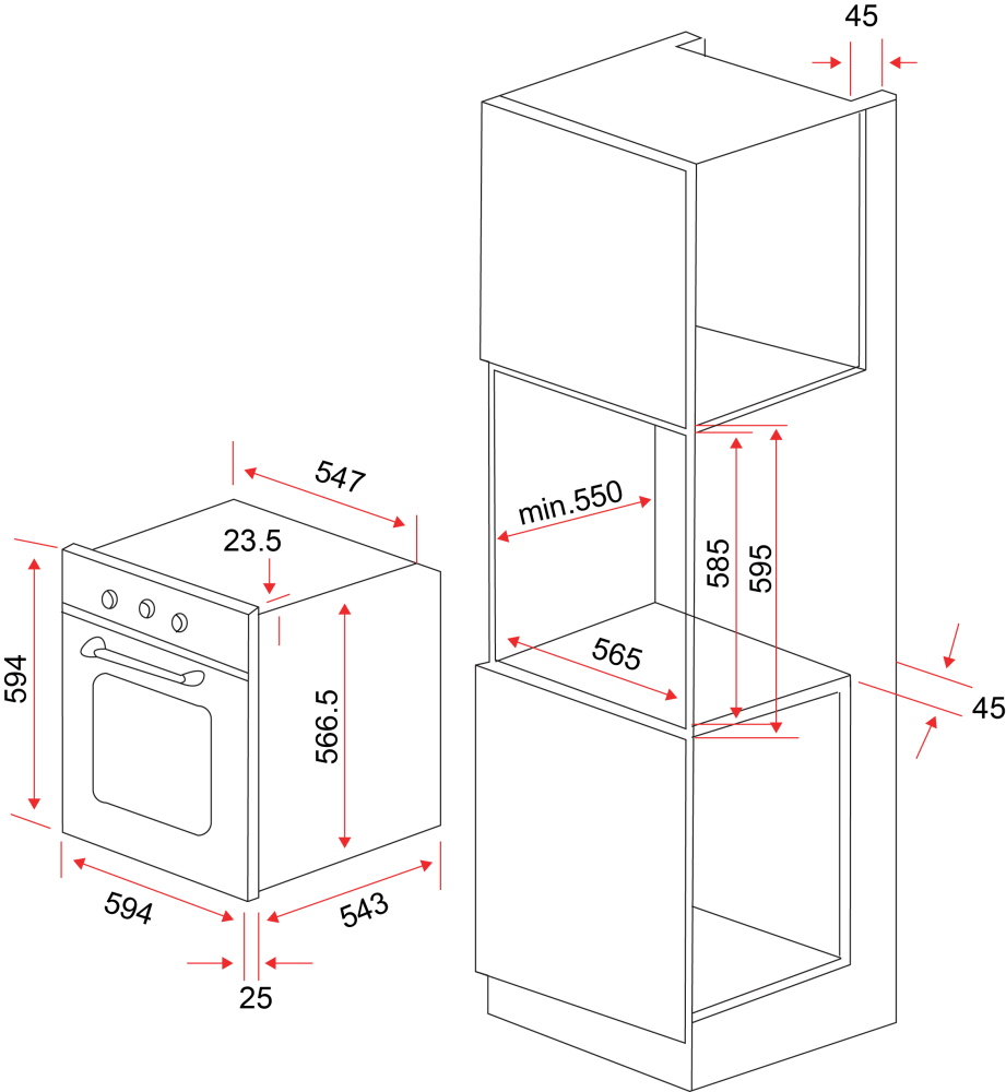 EF  Built-In Oven BO AE 62-A view 6