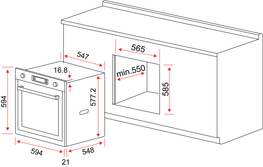 EF Built-In Oven BO-AE 63A view 6