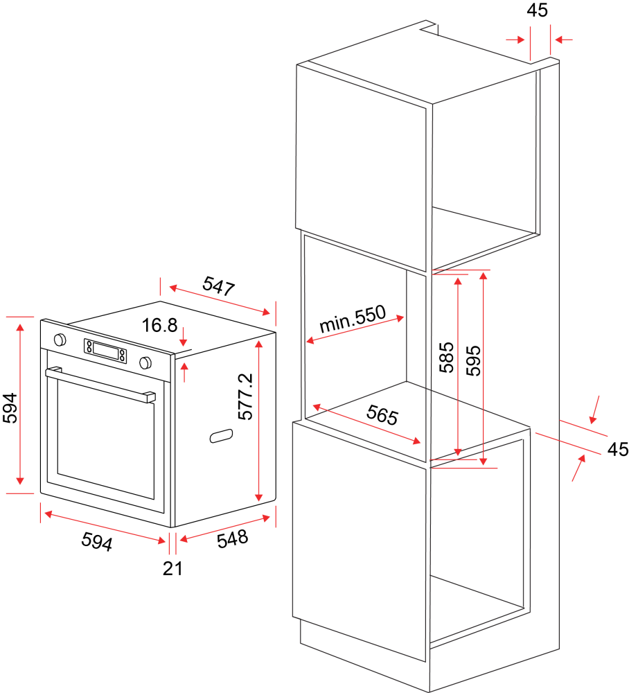 EF Built-In Oven BO-AE 63A view 7