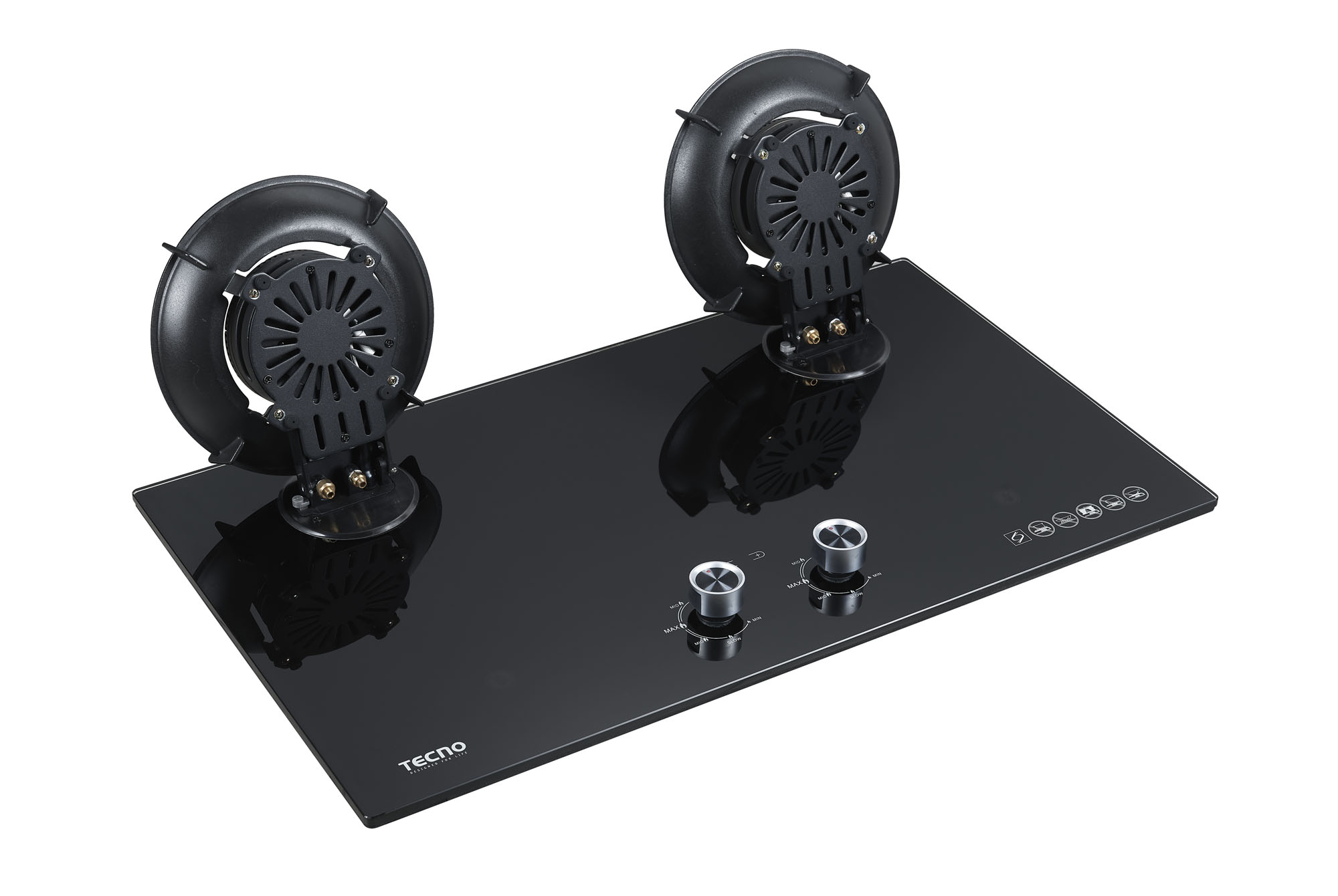 TECNO Glass Hob With Flip-Up Burners & Timer T 762FLIP-T view 3