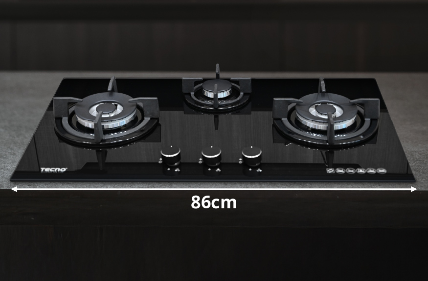 TECNO 3-Burner Glass Hob T 833TRSV view 2