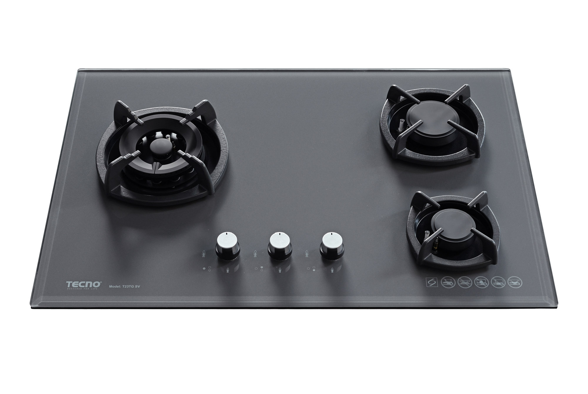 TECNO Matt Series Glass Hob T23TGSV view 2