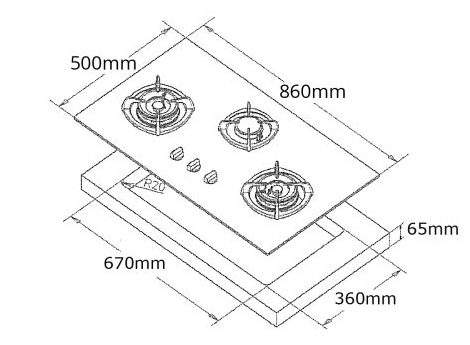 TECNO 2-Burner Stainless Steel Cooker Hob SR 882SV view 7