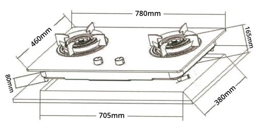 TECNO T-278 TGTRSV Cooker Hob view 5