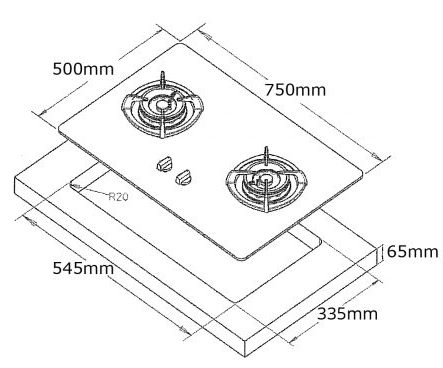 TECNO Cooker Hob T22TGSV view 6