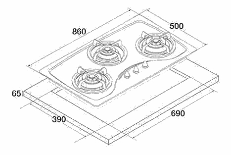 TECNO Cooker Hob SR 98SV view 2