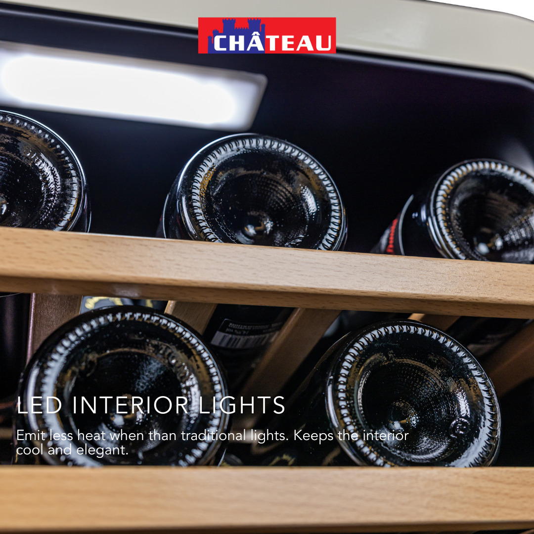Chateau 24 Bottles Wine Cooler CW-P241CH Cream view 9