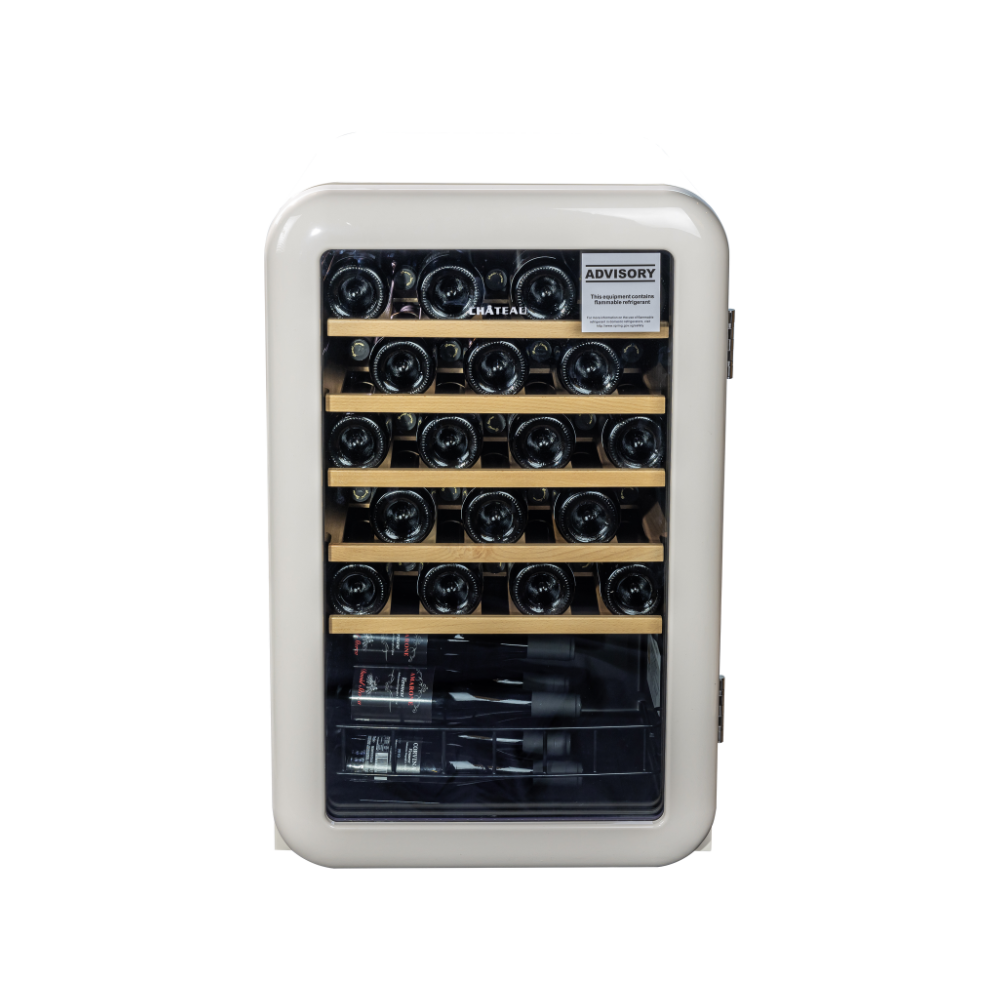 Chateau 46 Bottles Wine Cooler CW-P461CH Cream view 2