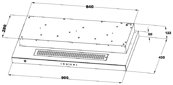 EF 90cm Semi-Integrated Cooker Hood EFCH-9214A-SS view 2