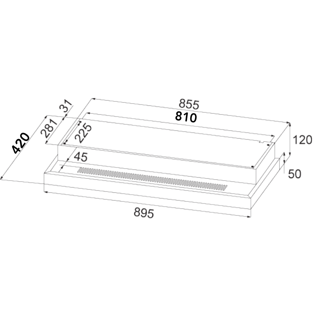 EF 90cm Cooker Hood EFCH-9234T-BK Matte Black view 7