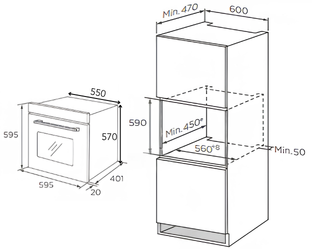 EF 60cm Built-In Air Fry Oven BO-GE-0670AF-M view 2