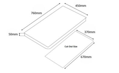 Tecno 3 Burner 76cm Tempered Glass Cooker Hob T733TRSV view 2