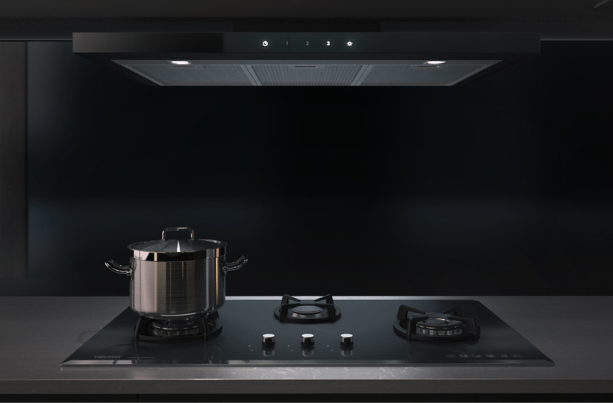 Tecno 3 Burner 88cm Glass Cooker Hob T3388TGSV Inferno Wok view 8