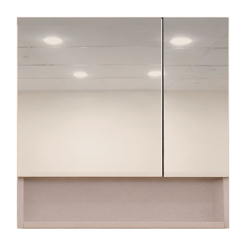 BATHAR Sand Beige Mirror Cabinet with Shelf PMC-7676 view 2