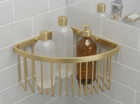 NOBEL Bathroom Corner Shampoo Basket 8 Inch & 10 Inch