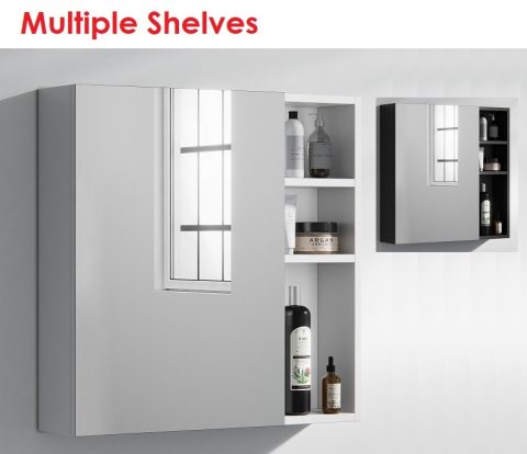 BATHAR PVC Mirror Cabinet BMC-P6060D1S1