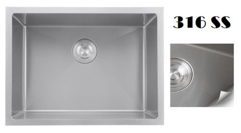 EACO 316 Stainless Steel Nano + Honey Comb Kitchen Sink - 316KS-60SS