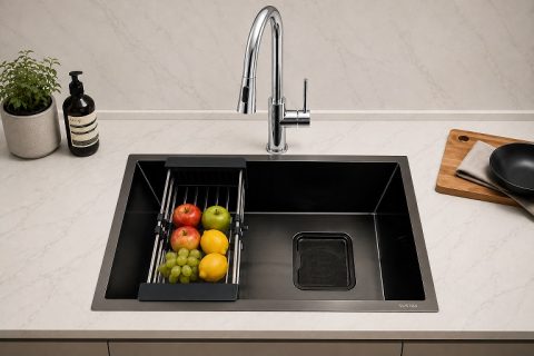BATHAR 600mm Stainless Steel Kitchen Sink KS-6045LN GM