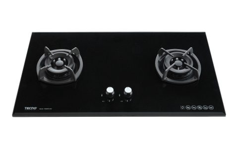 Tecno 2 Burner 88cm Glass Cooker Hob T2288TGSV Inferno Wok