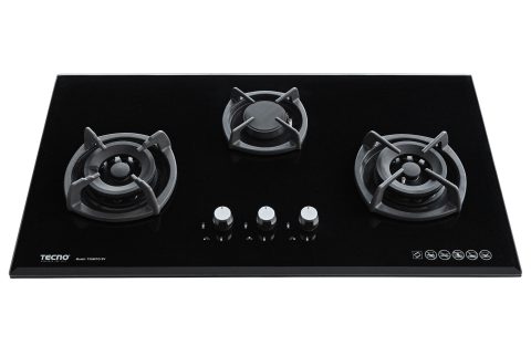 Tecno 3 Burner 88cm Glass Cooker Hob T3388TGSV Inferno Wok